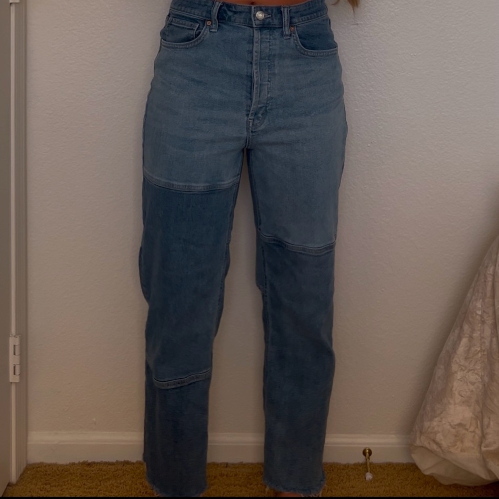 Patchwork Denim Jeans